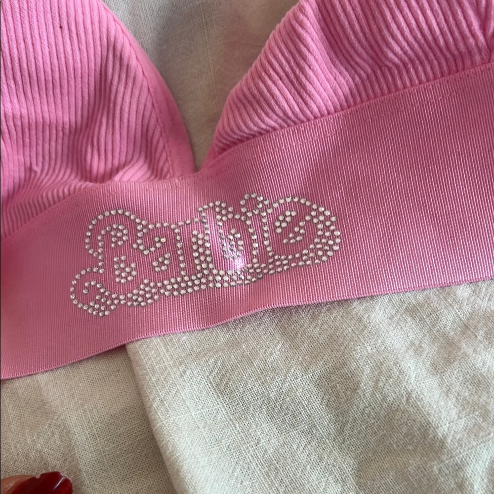 BARBIE Pink Triangle Bralette with Adjustable Straps - Picture 2 of 3